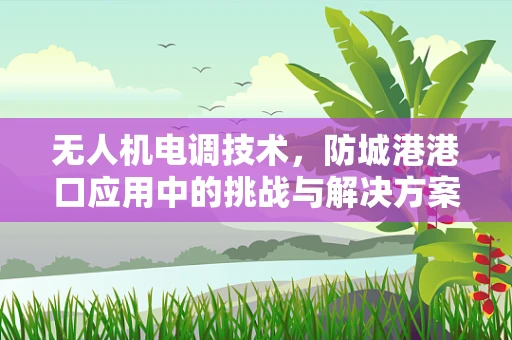无人机电调技术，防城港港口应用中的挑战与解决方案？
