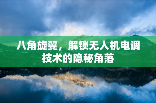 八角旋翼，解锁无人机电调技术的隐秘角落
