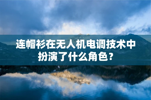 连帽衫在无人机电调技术中扮演了什么角色？