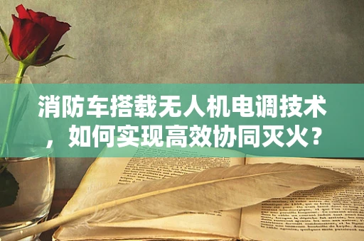消防车搭载无人机电调技术，如何实现高效协同灭火？