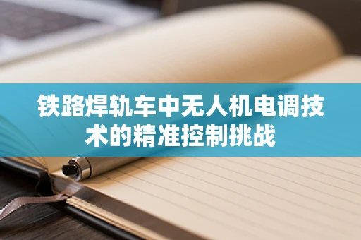 铁路焊轨车中无人机电调技术的精准控制挑战
