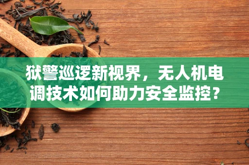 狱警巡逻新视界，无人机电调技术如何助力安全监控？