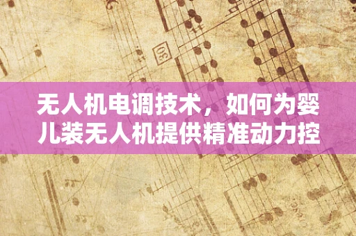 无人机电调技术，如何为婴儿装无人机提供精准动力控制？