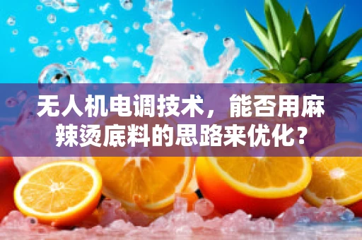 无人机电调技术，能否用麻辣烫底料的思路来优化？