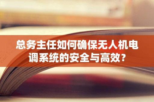 总务主任如何确保无人机电调系统的安全与高效？