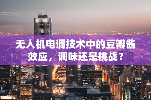 无人机电调技术中的豆瓣酱效应，调味还是挑战？