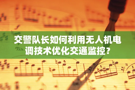 交警队长如何利用无人机电调技术优化交通监控？
