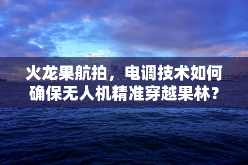 火龙果航拍，电调技术如何确保无人机精准穿越果林？