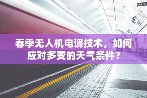 春季无人机电调技术，如何应对多变的天气条件？