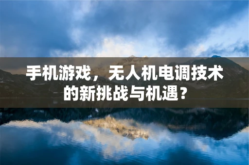 手机游戏，无人机电调技术的新挑战与机遇？