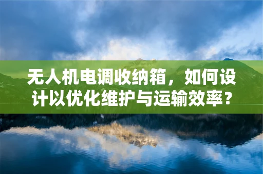 无人机电调收纳箱，如何设计以优化维护与运输效率？