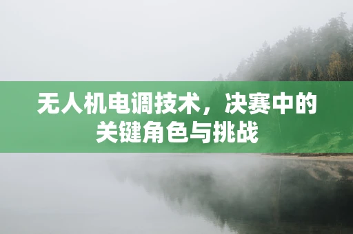无人机电调技术，决赛中的关键角色与挑战