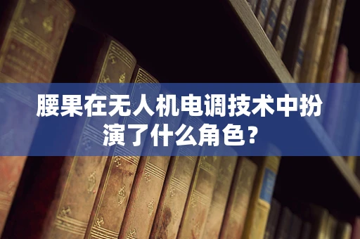 腰果在无人机电调技术中扮演了什么角色？