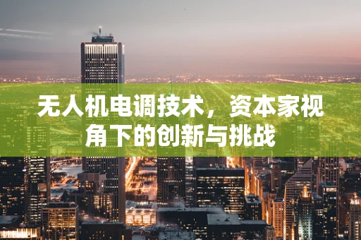 无人机电调技术，资本家视角下的创新与挑战