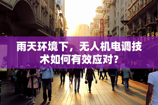雨天环境下，无人机电调技术如何有效应对？