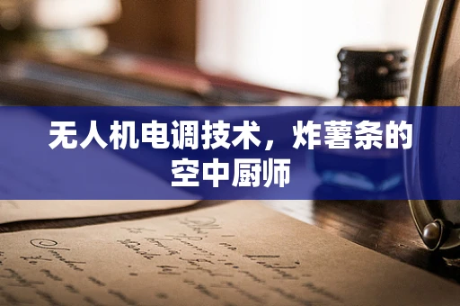 无人机电调技术，炸薯条的空中厨师