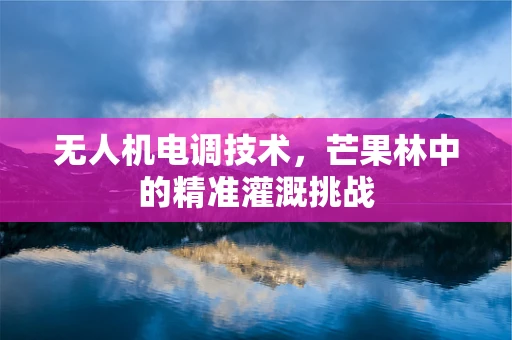 无人机电调技术，芒果林中的精准灌溉挑战