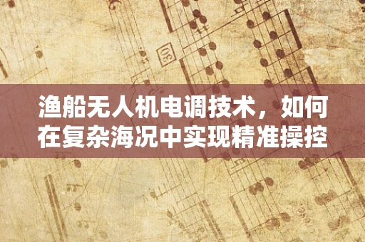 渔船无人机电调技术，如何在复杂海况中实现精准操控？