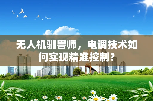 无人机驯兽师，电调技术如何实现精准控制？