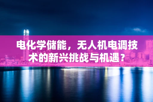 电化学储能，无人机电调技术的新兴挑战与机遇？