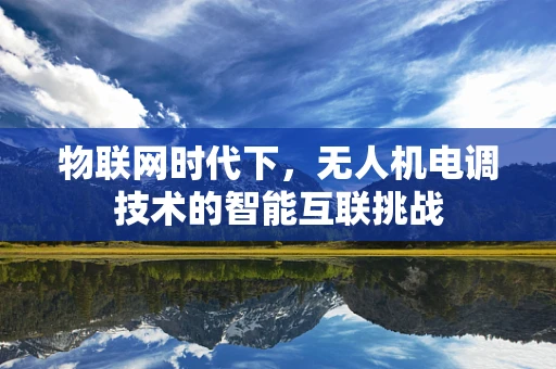 物联网时代下，无人机电调技术的智能互联挑战