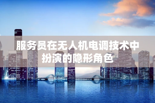 服务员在无人机电调技术中扮演的隐形角色