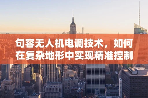 句容无人机电调技术，如何在复杂地形中实现精准控制？