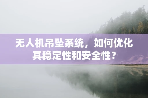 无人机吊坠系统，如何优化其稳定性和安全性？
