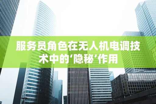 服务员角色在无人机电调技术中的‘隐秘’作用