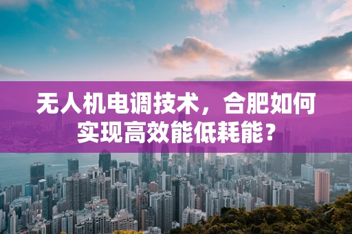无人机电调技术，合肥如何实现高效能低耗能？