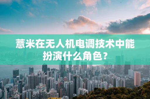 薏米在无人机电调技术中能扮演什么角色？