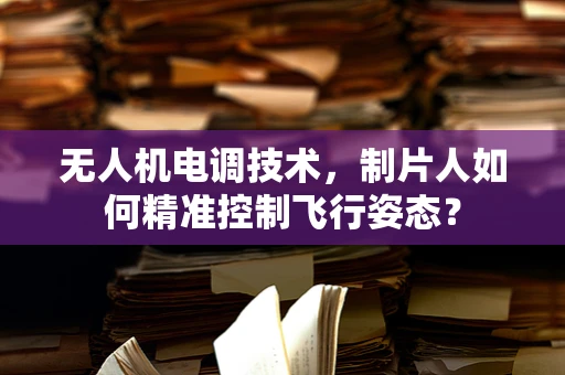 无人机电调技术，制片人如何精准控制飞行姿态？