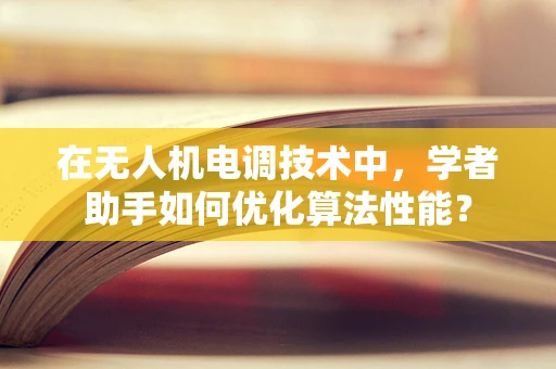 在无人机电调技术中，学者助手如何优化算法性能？