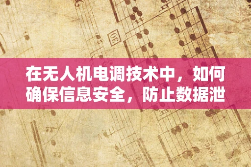 在无人机电调技术中，如何确保信息安全，防止数据泄露？