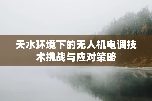 天水环境下的无人机电调技术挑战与应对策略