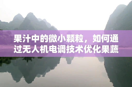 果汁中的微小颗粒，如何通过无人机电调技术优化果蔬汁的均质化效果？
