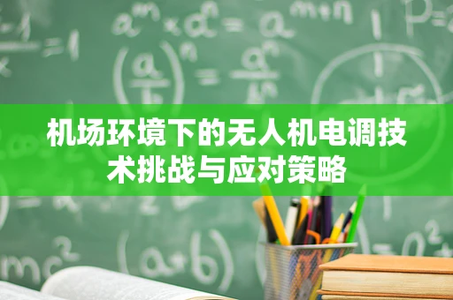 机场环境下的无人机电调技术挑战与应对策略