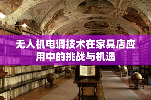 无人机电调技术在家具店应用中的挑战与机遇
