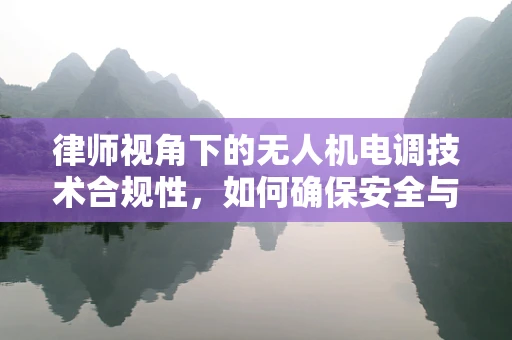 律师视角下的无人机电调技术合规性，如何确保安全与法律合规？