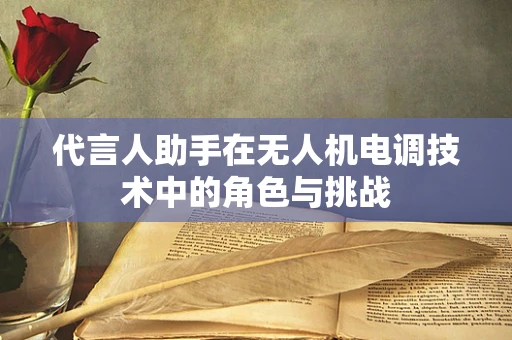 代言人助手在无人机电调技术中的角色与挑战
