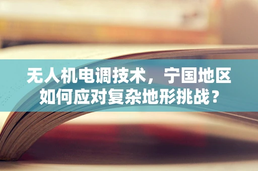 无人机电调技术，宁国地区如何应对复杂地形挑战？