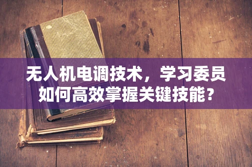无人机电调技术，学习委员如何高效掌握关键技能？