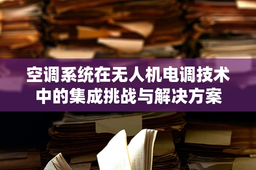 空调系统在无人机电调技术中的集成挑战与解决方案