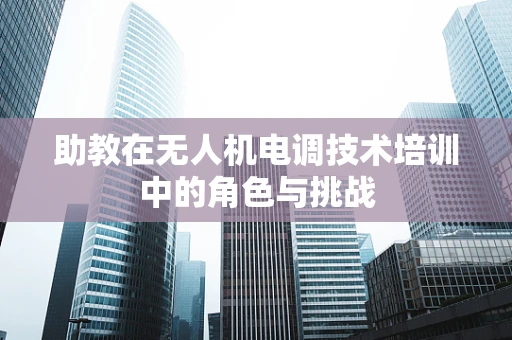 助教在无人机电调技术培训中的角色与挑战