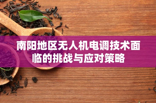 南阳地区无人机电调技术面临的挑战与应对策略