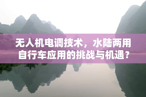 无人机电调技术，水陆两用自行车应用的挑战与机遇？