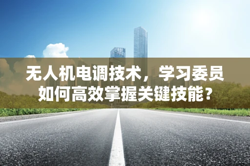 无人机电调技术，学习委员如何高效掌握关键技能？