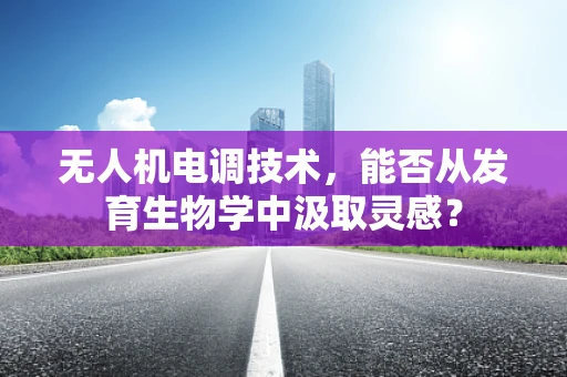 无人机电调技术，能否从发育生物学中汲取灵感？