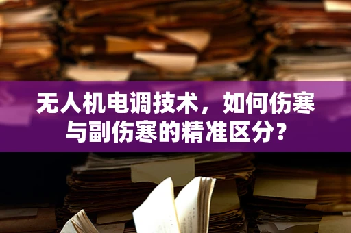 无人机电调技术，如何伤寒与副伤寒的精准区分？