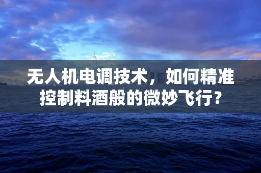 无人机电调技术，如何精准控制料酒般的微妙飞行？